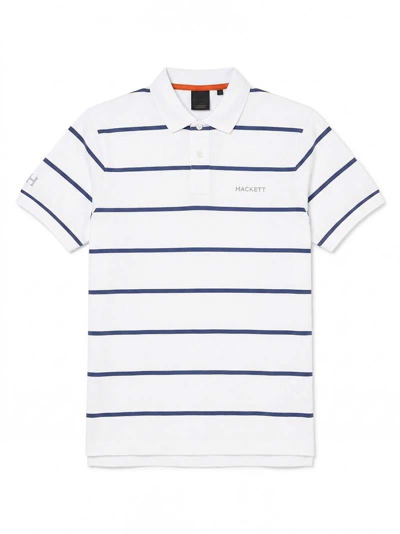 Hackett Striped Piqué Polo Shirt