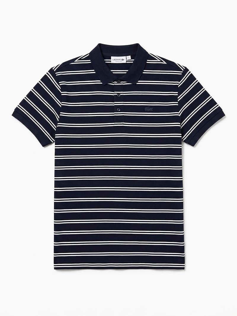 Lacoste Striped Piqué Polo Shirt