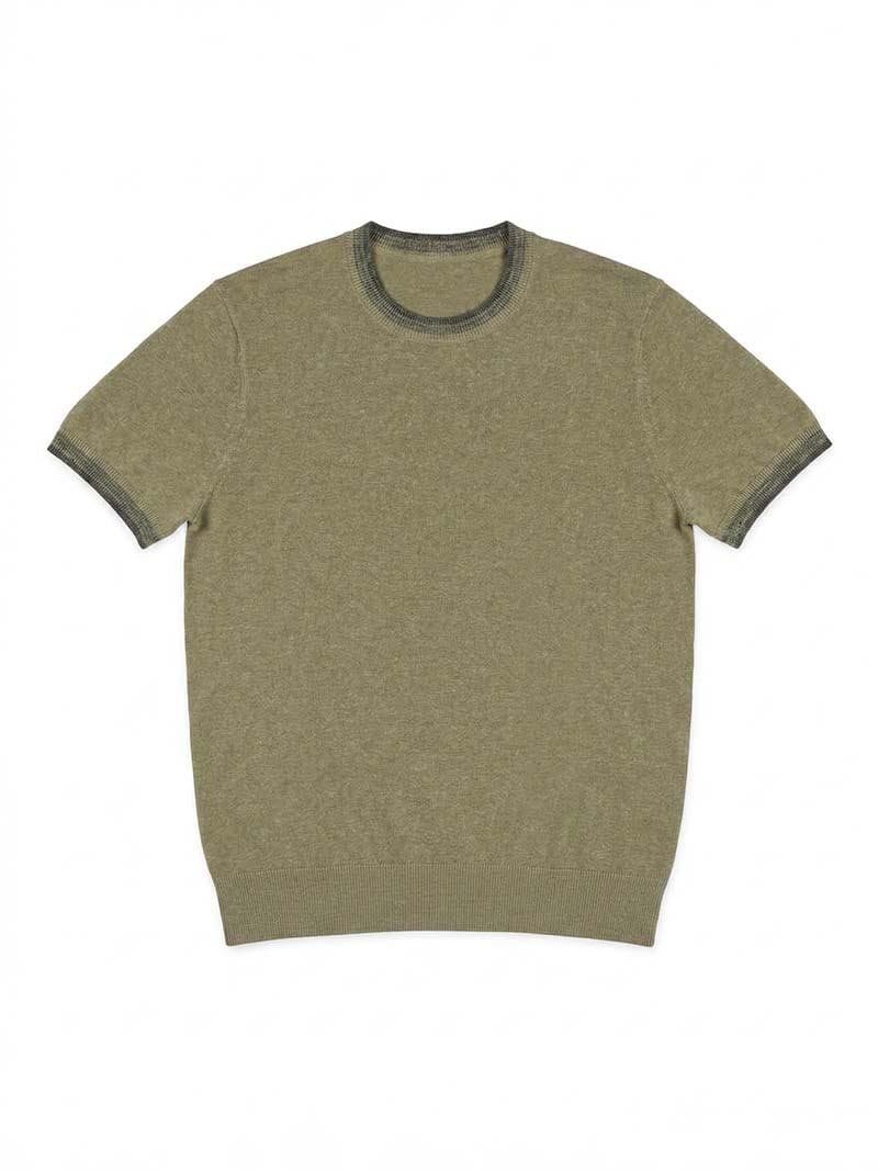 Knit Crew Neck T-Shirt