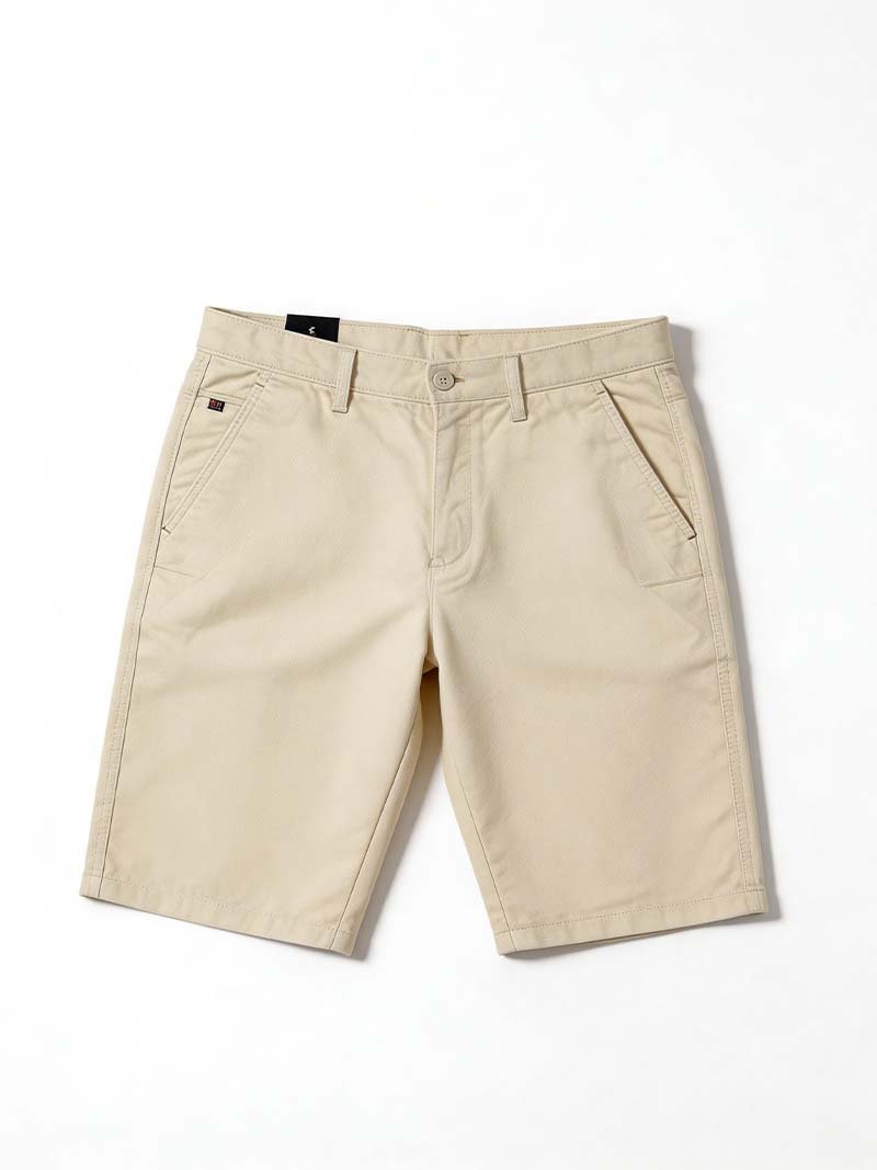 Men's regular fit gabardine shorts