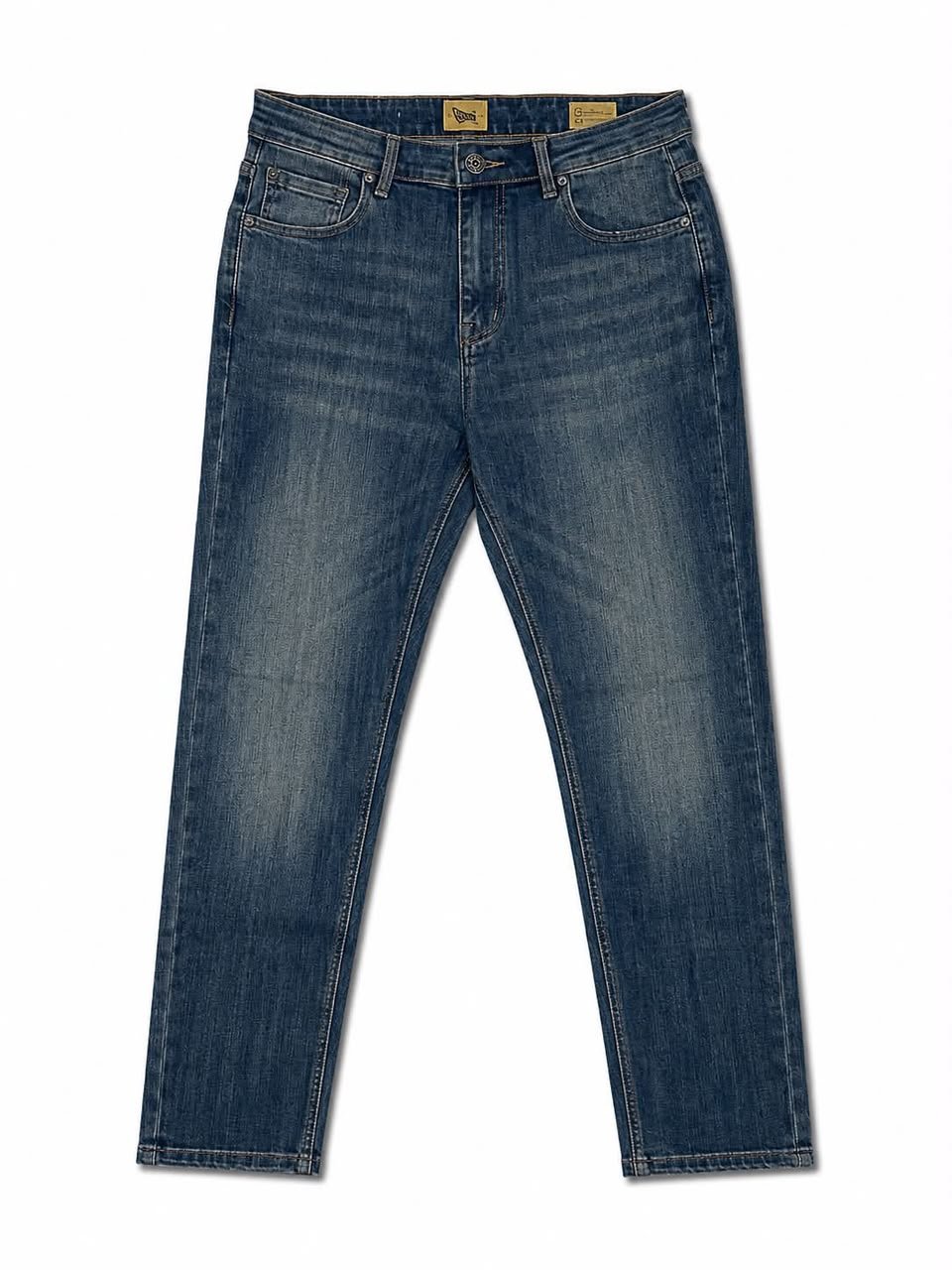 Classic Blue Straight-Fit Jeans