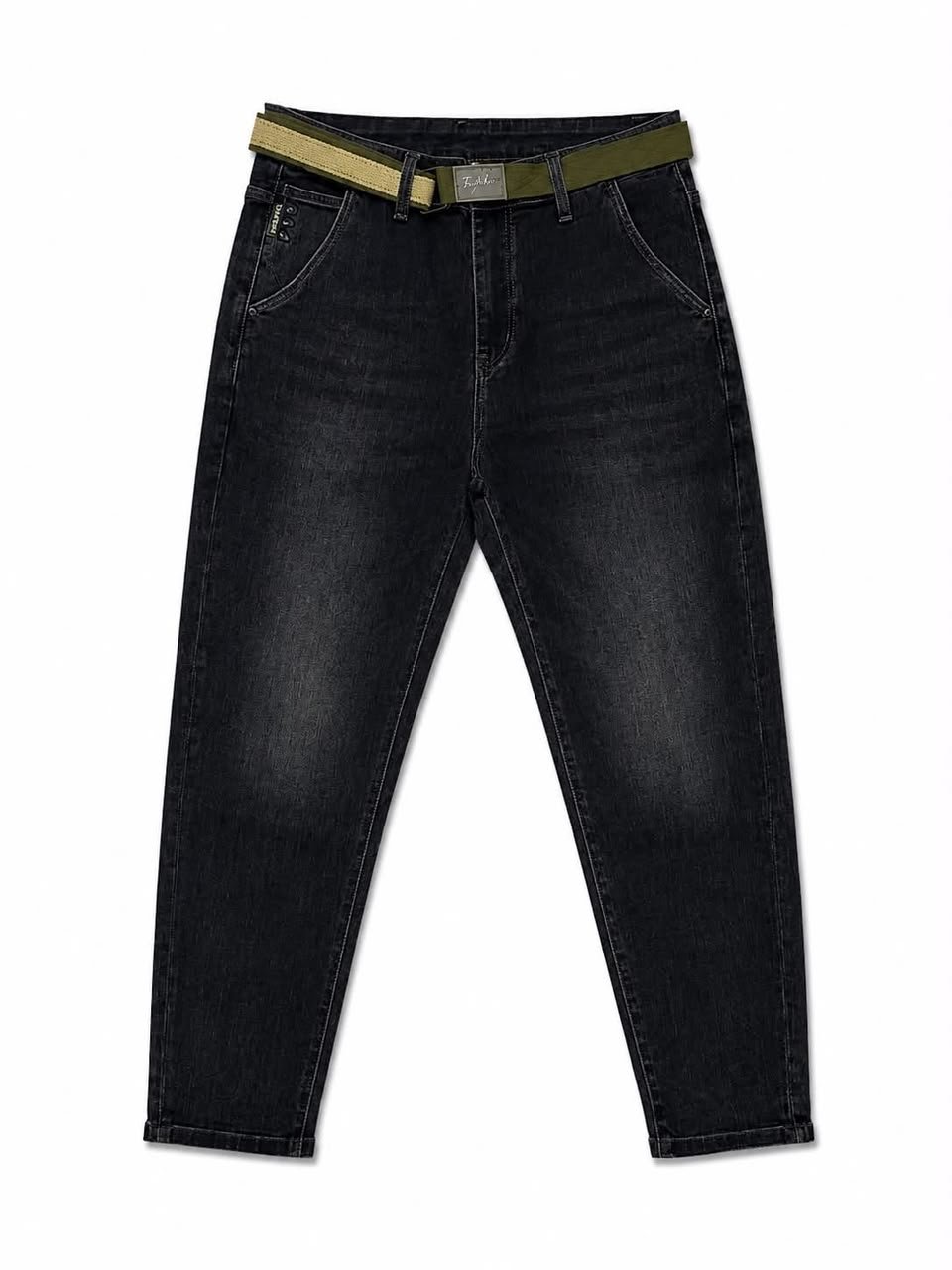 Casual Washed Black Jeans