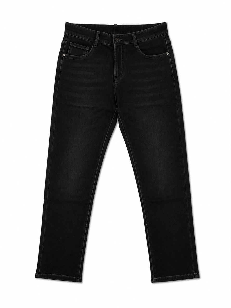 Classic Black Straight-Fit Jeans