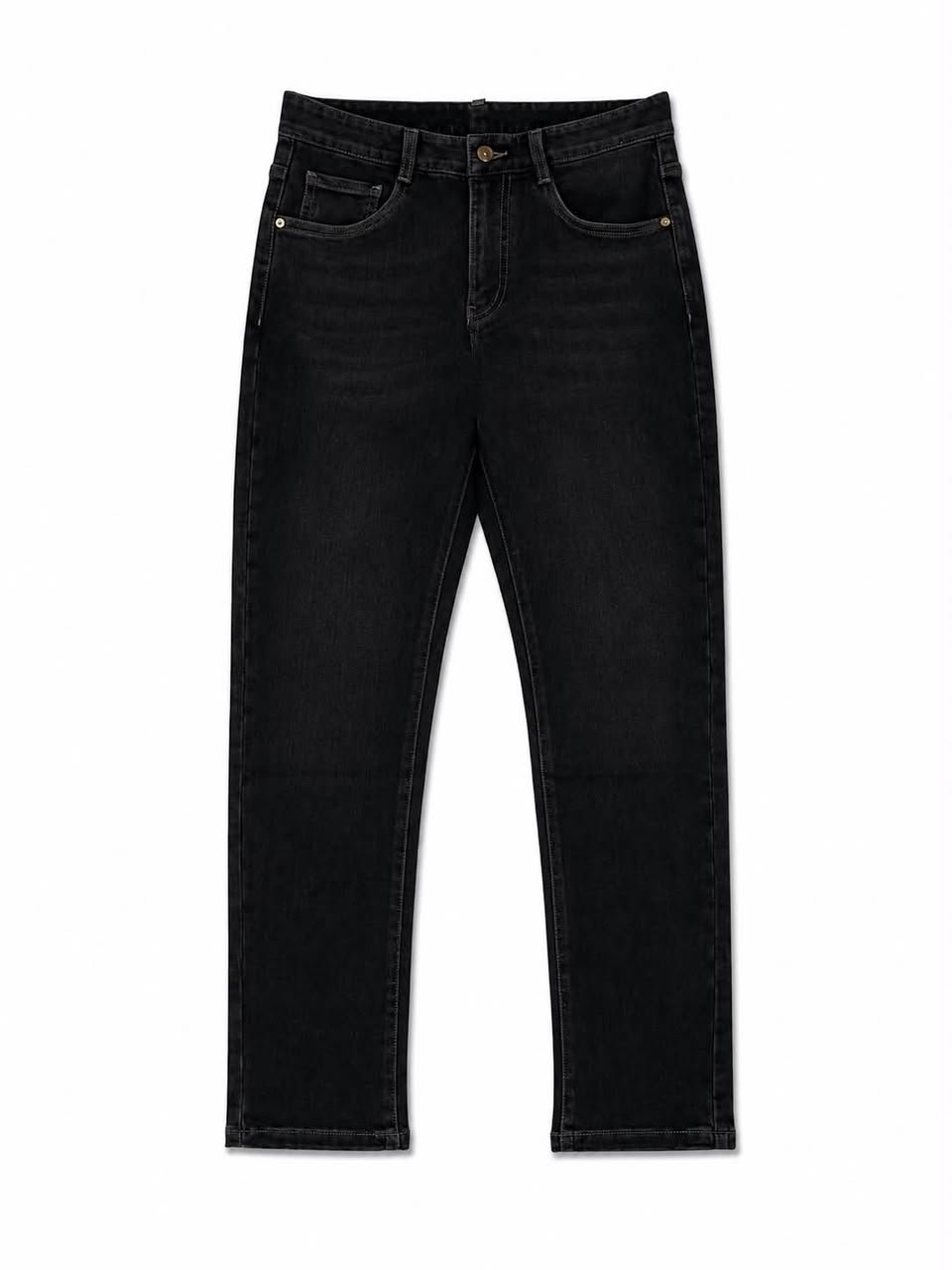 Classic Black Straight-Fit Jeans
