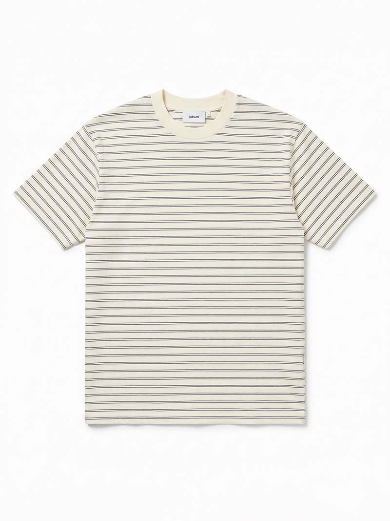 Striped Cotton Crew Neck