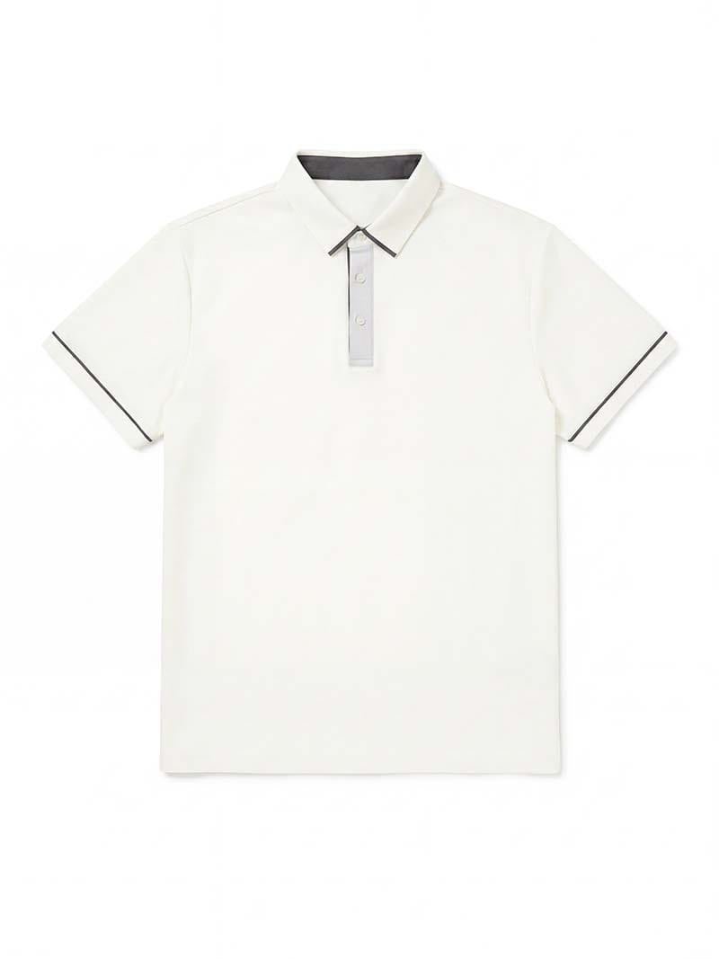 Contrast Trim Piqué Polo Shirt