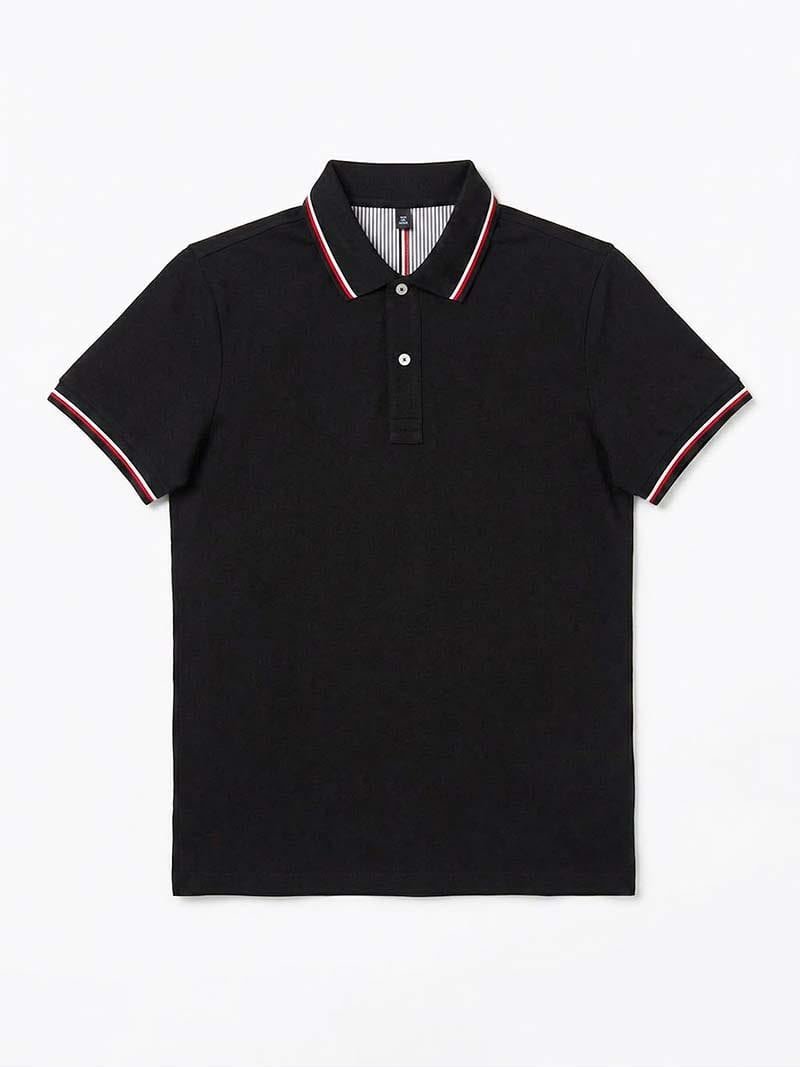 Contrast Tipped Piqué Polo Shirt