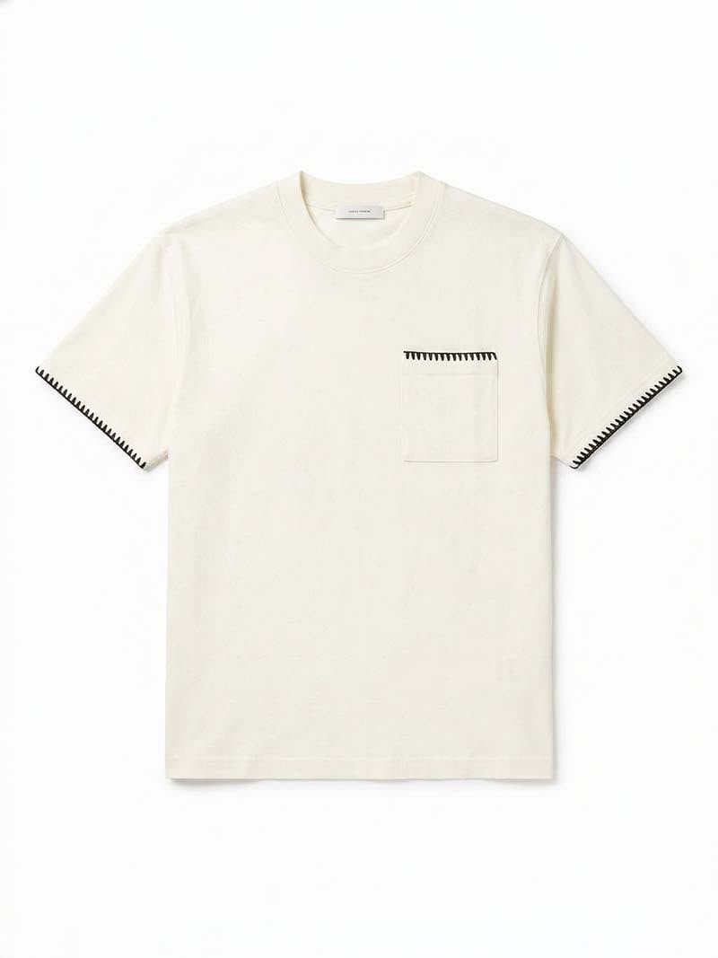 Contrast Stitch Pocket T-Shirt