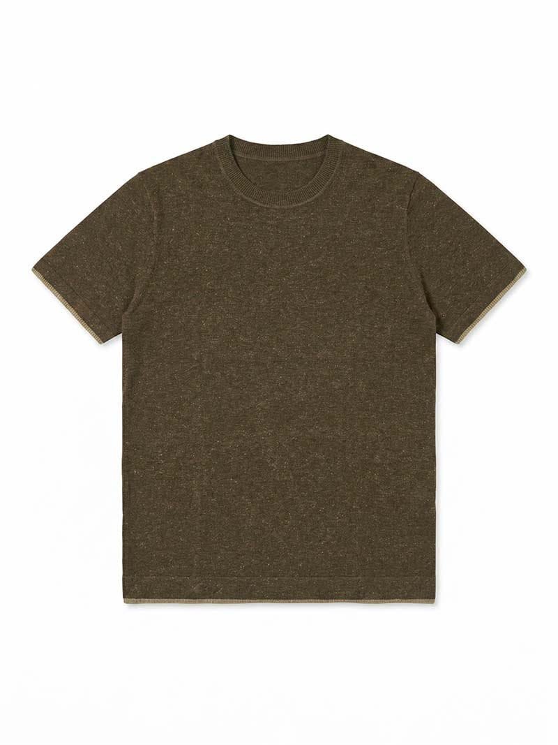 Knit Crew Neck T-Shirt