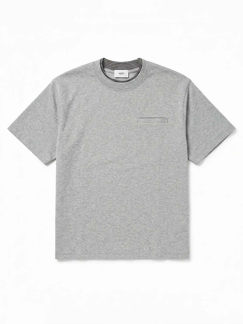 JINGCHI Stripe Collar T-Shirt