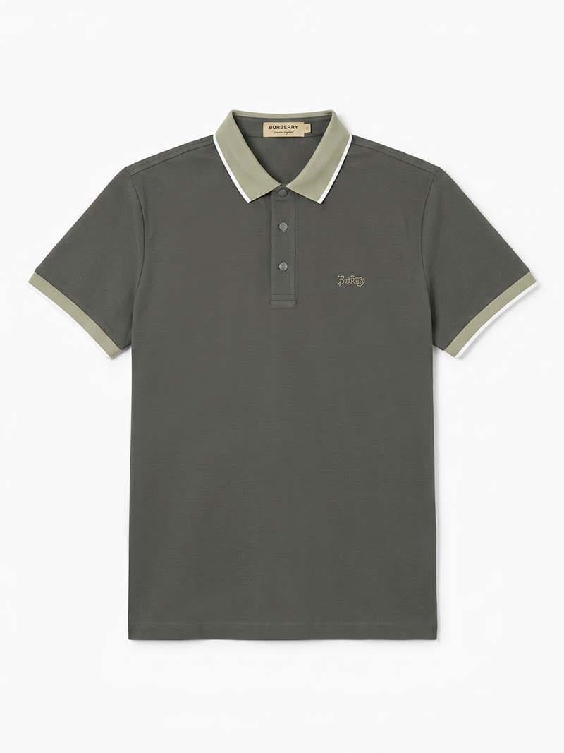 Burberry Contrast Collar Piqué Polo Shirt