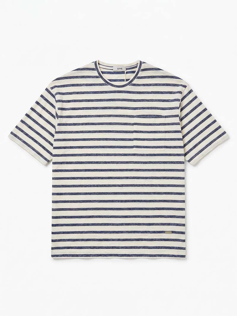 Horizontal Striped Crew Neck T-Shirt