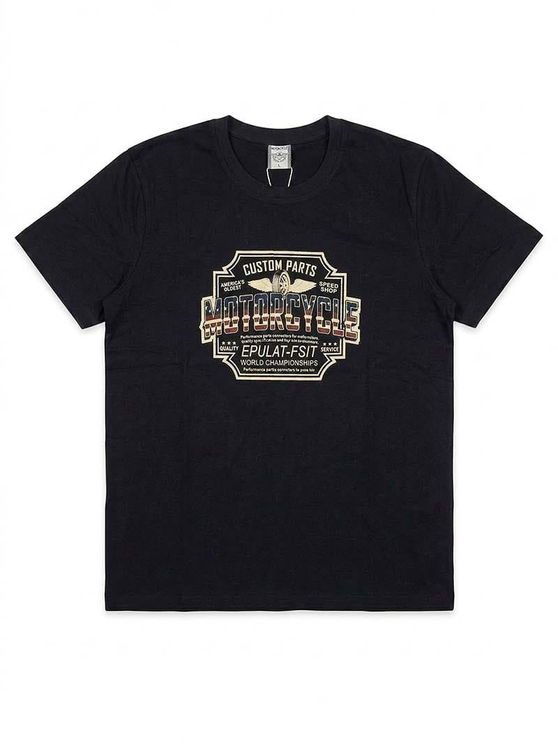 Vintage Motorcycle Graphic Crew Neck T-Shirt
