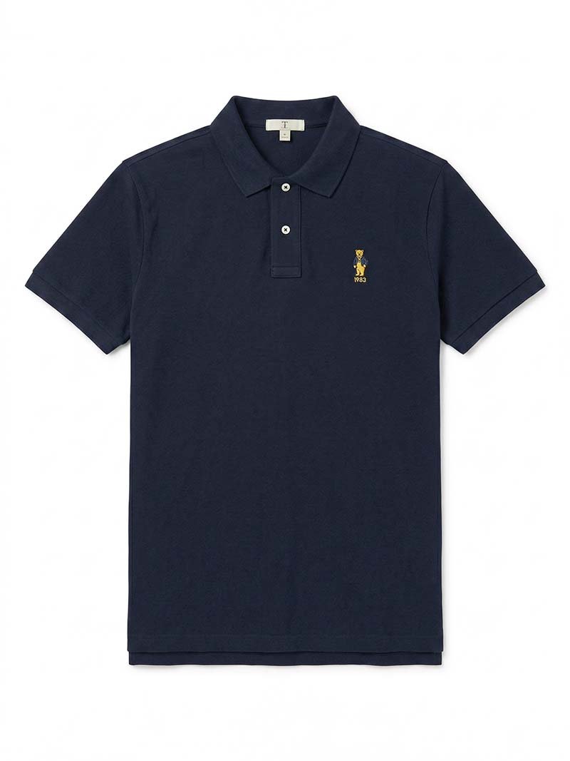 Navy Blue Cotton Polo