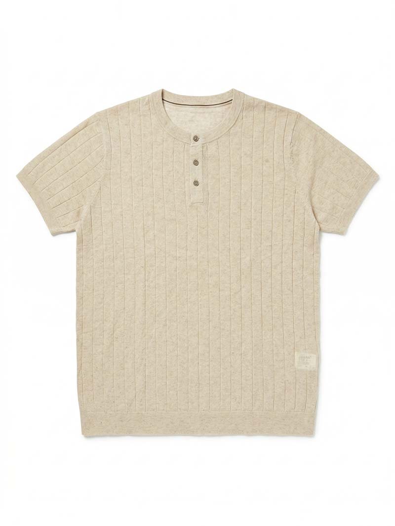 Beige Knit Crew Neck