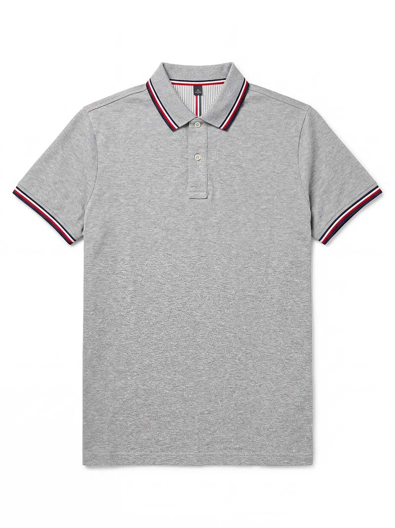Tommy Gray Cotton Polo